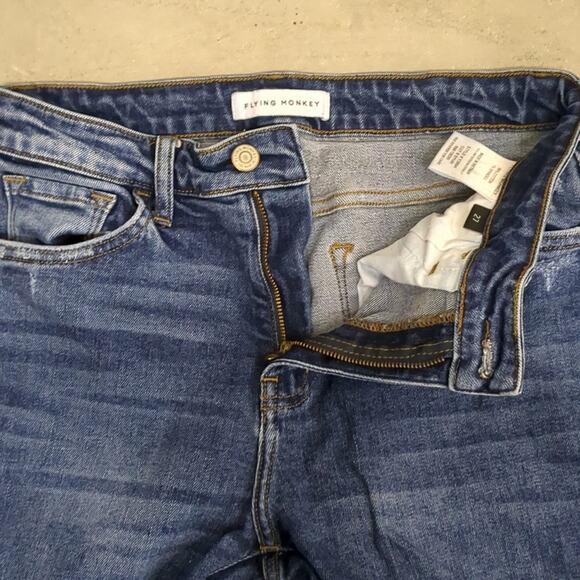 Flying Monkey Blue Skinny Jeans with Distressing and Classic Wash size 27 - Picture 3 of 5